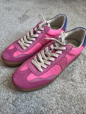 Dolce Vita Pink Suede & Nylon Retro Sneakers